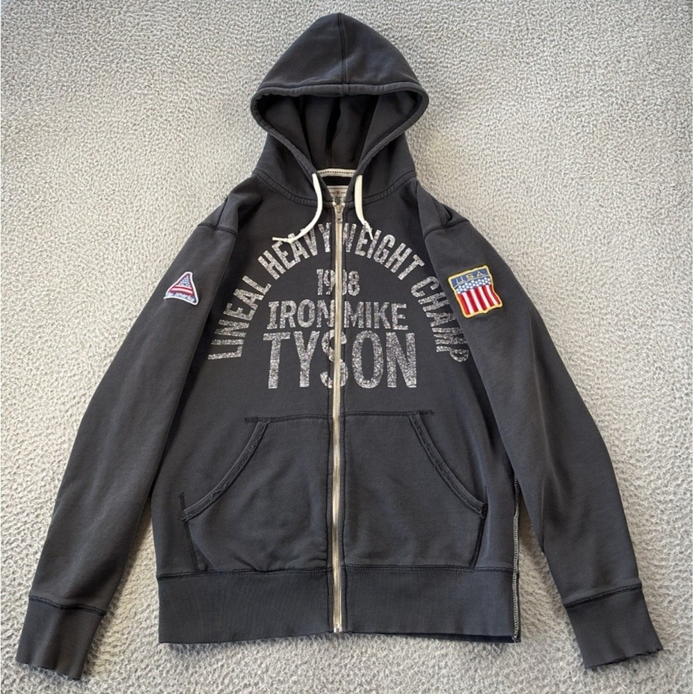Roots of Fight Full‎ Zip Hoodie Mens Medium 88 Heavyweight Champ IRON Mike Tyson